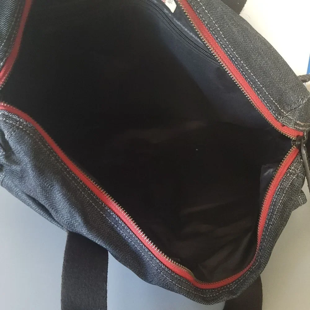 Rare Vintage Tumi T-tech Denim Laptop Messenger Bag Lots of Storage